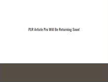 Tablet Screenshot of plrarticlepro.com